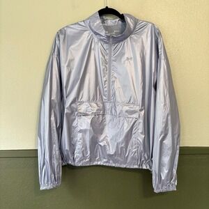 Under Armour Metallic‎ Windbreaker Rain Repellant Half Zip Lightweight Jacket